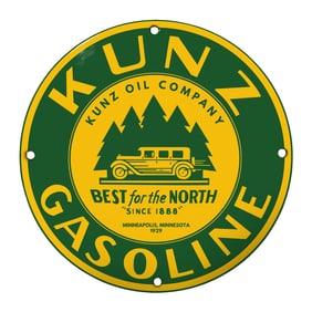 Vintage Kunz Oil Company Gasoline Sign ? A Collector's Dream