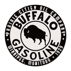 Vintage Buffalo Gasoline Sign ? Prairie Cities Oil Company Memorabilia