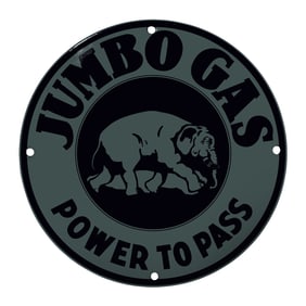 Vintage Jumbo Gas Sign - Iconic Elephant Design for Collectors and Home Decor