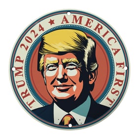 Support Trump 2024: America First Decorative Wall Art for Patriotic Enthusiasts