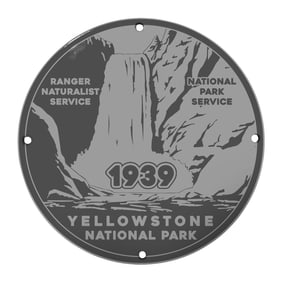 Vintage 1939 Yellowstone National Park Sign - Ranger Naturalist Service Memorabilia