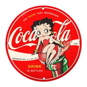 Betty Boop Coca-Cola Advertising Sign: A Vintage Collectible Treasure