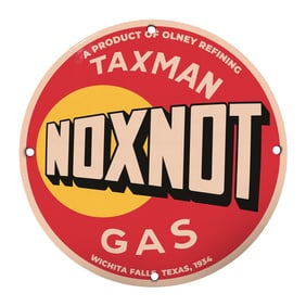 Vintage Noxnot Gas Sign: A Rare Collectible for Gas and Oil Enthusiasts