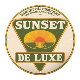 Vintage Sunset Oil Company Sign - Collectible Memorabilia from Los Angeles, California