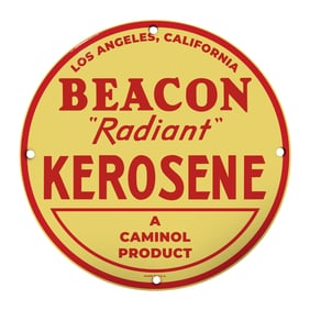 Vintage Beacon Kerosene Sign: A Piece of Nostalgic Americana from Los Angeles