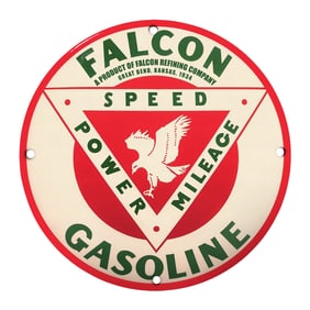 Vintage Falcon Gasoline Sign: A Collector's Dream from 1934