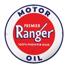 Vintage Ranger Motor Oil Sign - Premier Quality & Classic Design for Collectors