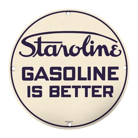 Vintage Staroline Gasoline Sign - A Collector's Dream for Gas Station Memorabilia