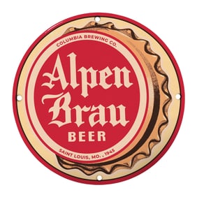 Vintage Alpen Brau Beer Sign: A Rare Collectible Piece for Beer Enthusiasts