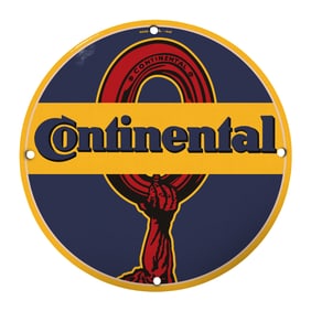 Vintage Continental Tire Sign - Eye-Catching Decorative Piece for Collectors and Enthusiasts