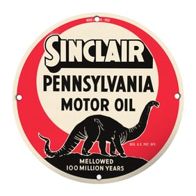 Vintage Sinclair Pennsylvania Motor Oil Sign - Unique Collectible for Retro Enthusiasts
