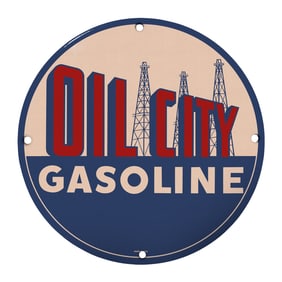 Vintage Oil City Gasoline Sign ? A Unique Collector's Item for Gas Station Enthusiasts