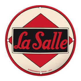 Vintage La Salle Metal Sign: Classic Americana Decor for Your Home or Business