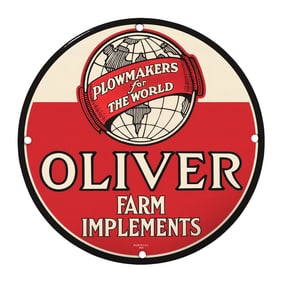 Vintage Oliver Farm Implements Sign: A Collector's Dream for Agricultural Heritage