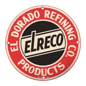 Vintage El Dorado Refining Co. Sign ? Classic Collectible for Advertising Enthusiasts