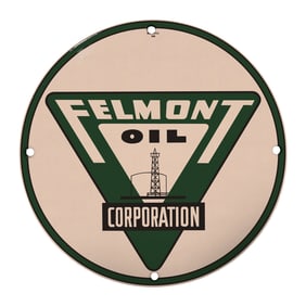 Vintage Felmont Oil Corporation Sign - A Collector's Dream for Oil and Gas Enthusiasts