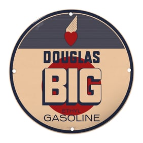 Vintage Douglas Ethyl Gasoline Sign: A Nostalgic Collector's Item for Automotive Enthusiasts