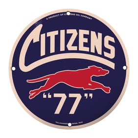 Citizens Oil Company Vintage Sign: A Unique Collectible from 1945