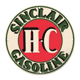Vintage Sinclair HC Gasoline Sign: A Classic Collectible for Automotive Enthusiasts
