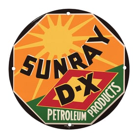 Vintage Sunray D-X Petroleum Products Sign ? A Collector's Delight in Meticulously Crafted Decor