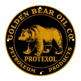 Golden Bear Oil Co. Protexol Vintage Sign - A Unique Collector's Item
