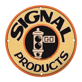 Vintage Signal Oil Products Sign - A Collector's Dream from 1933 Los Angeles