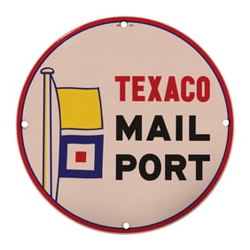 Rare Vintage Texaco Mail Port Sign ? A Unique Collector's Item for Gas Station Memorabilia