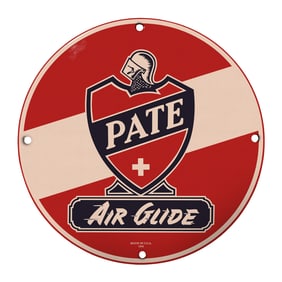 Vintage PATE Air Glide Wall Sign - Classic Advertising Memorabilia for Collectors