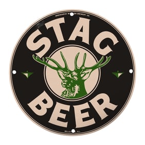 Vintage Stag Beer Sign from Griesedieck Western Brewery Co: A Collector's Dream