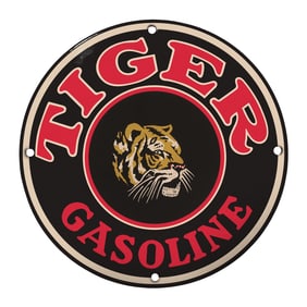 Vintage Tiger Gasoline Sign: A Classic Collector's Item for Gas Station Enthusiasts