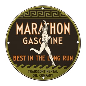 Vintage Marathon Gasoline Sign: A Collector's Dream for Gas Station Memorabilia