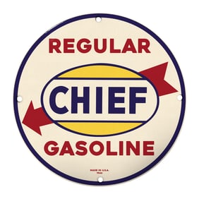 Vintage Chief Gasoline Sign - Classic Americana and Retro Decor for Collectors