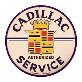 Cadillac Authorized Service Vintage Sign - Perfect for Collectors and Car Enthusiasts