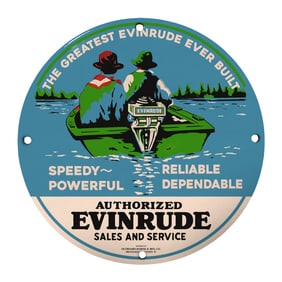 Vintage Evinrude Metal Sign: Celebrate the Legacy of Quality Boating