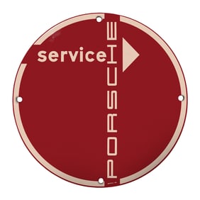 Vintage Porsche Service Sign - Iconic Collector's Item for Automotive Enthusiasts