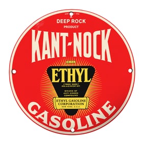 Vintage Kant-Nock Ethyl Gasoline Sign ? A Collector?s Dream from Deep Rock
