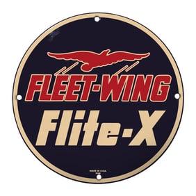 Vintage Fleet-Wing Flite-X Aviation Sign: A Must-Have for Collectors