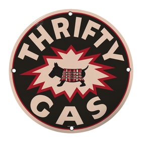 Vintage Thrifty Gas Nostalgic Metal Sign - Perfect for Collectors and Decor Enthusiasts