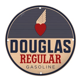 Vintage Douglas Regular Gasoline Sign - Ideal for Collectors and Home Decor