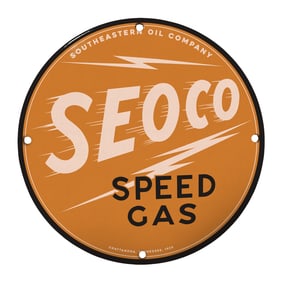 Vintage SECO Gas Sign: A Collectible Memorabilia Piece for Oil and Gas Enthusiasts