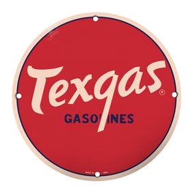 Vintage Texas Gasoline Sign - Classic Gas Pump Memorabilia for Collectors