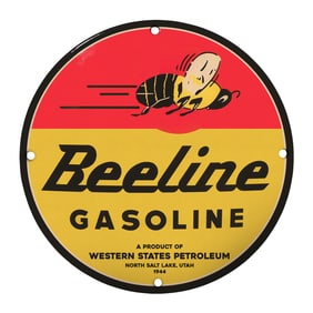 Vintage Beeline Gasoline Sign - A Rare Collectible from Western States Petroleum