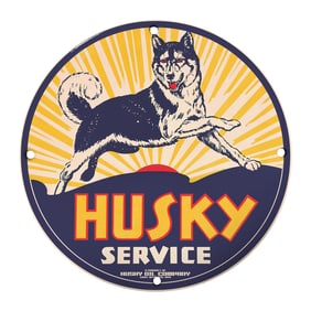 Vintage Style Husky Oil Company Sign: Classic Retro Decor for Enthusiasts