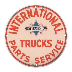 Vintage International Harvester Trucks Sign - Classic Motor Memorabilia for Enthusiasts