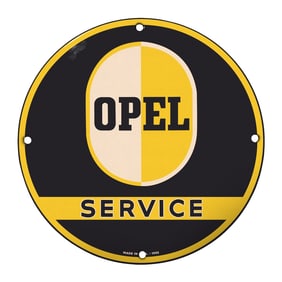 Vintage Opel Service Sign - Classic Automotive Memorabilia for Collectors