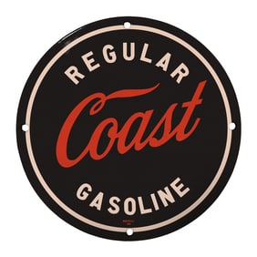 Vintage Coast Regular Gasoline Sign - Unique Collectible for Home and Garage Decor