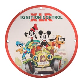 Vibrant 8" Porcelain Sign Featuring Iconic Disney Characters ? Perfect for Collectors and Decor