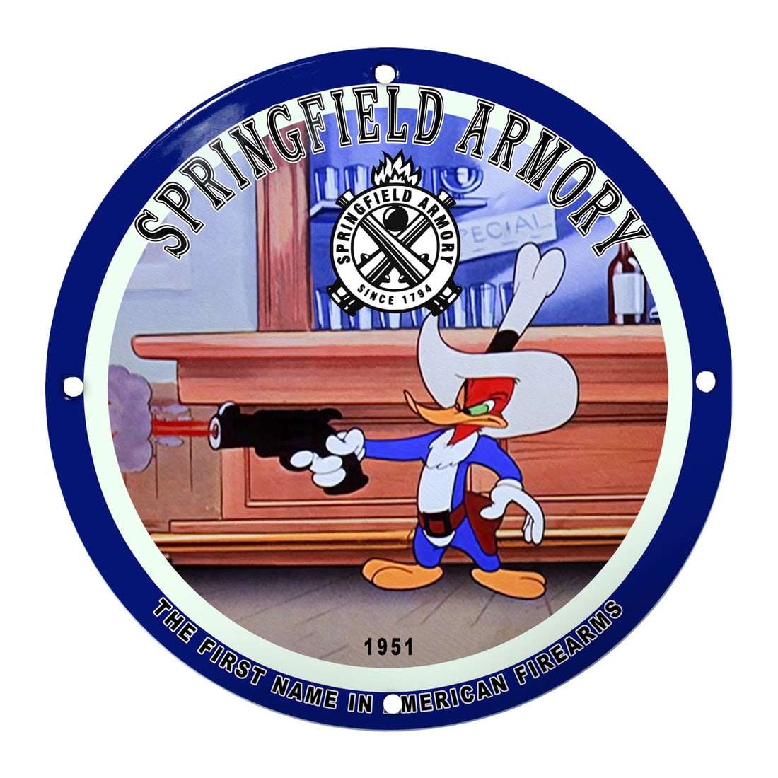 Vintage 8" Porcelain Scotty Cameron Golf Sign - USA Flag Design (1 of 2)