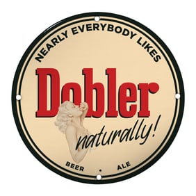 Vintage Dobler Porcelain Sign - A Classic Beer and Ale Memorabilia