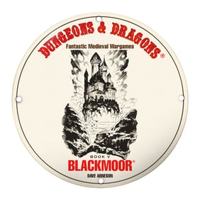 Dungeons & Dragons Blackmoor Porcelain Sign - Vintage Gaming Decor